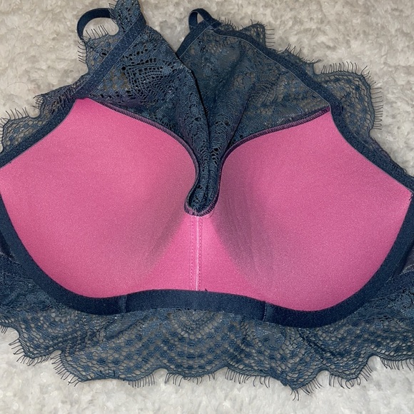 Victoriaβs Secret pink SMALL sexy lace racerback push up bra lingerie cute - Picture 7 of 7